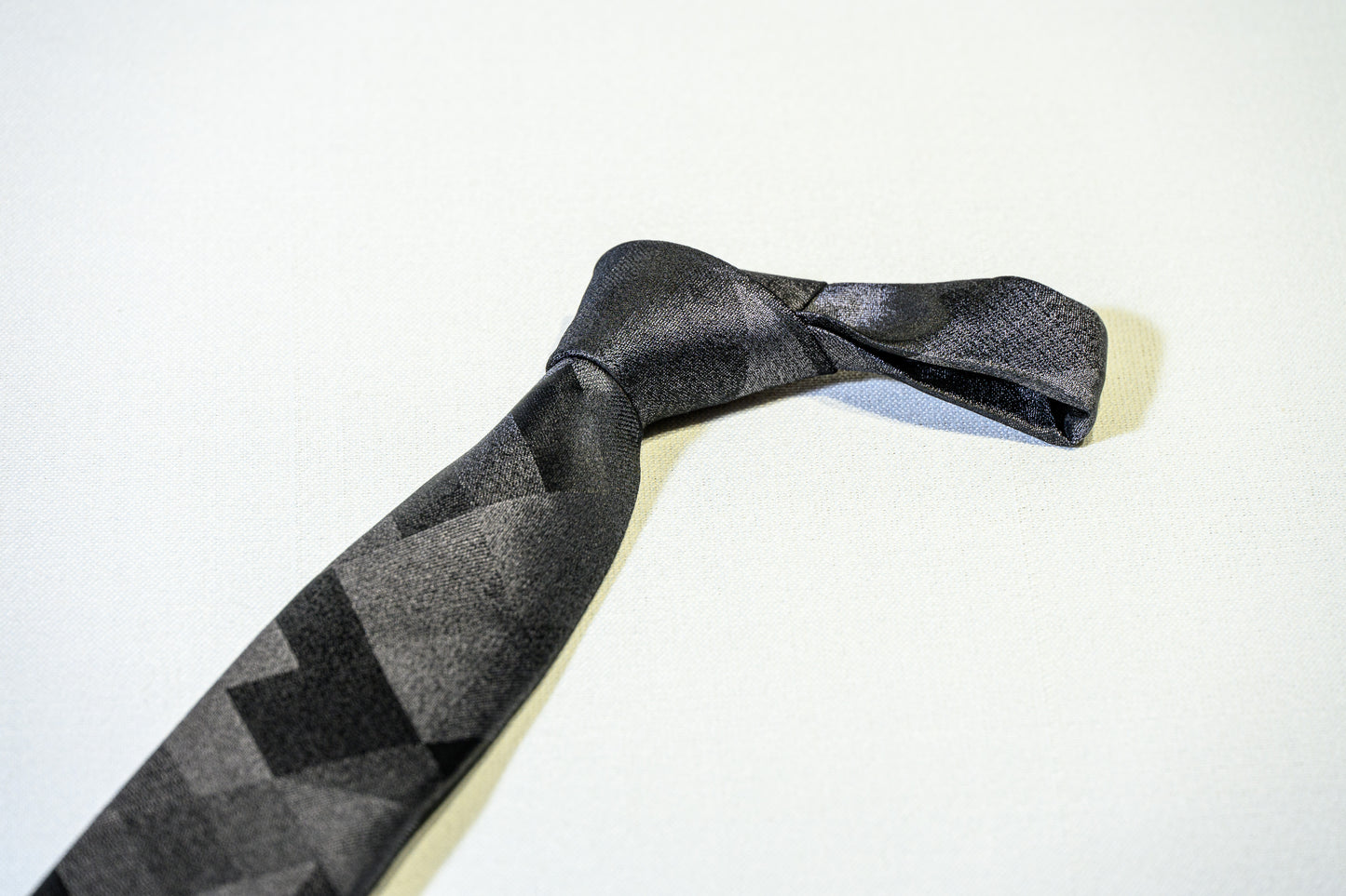 Modern Tonal Geometric Block Silk Tie