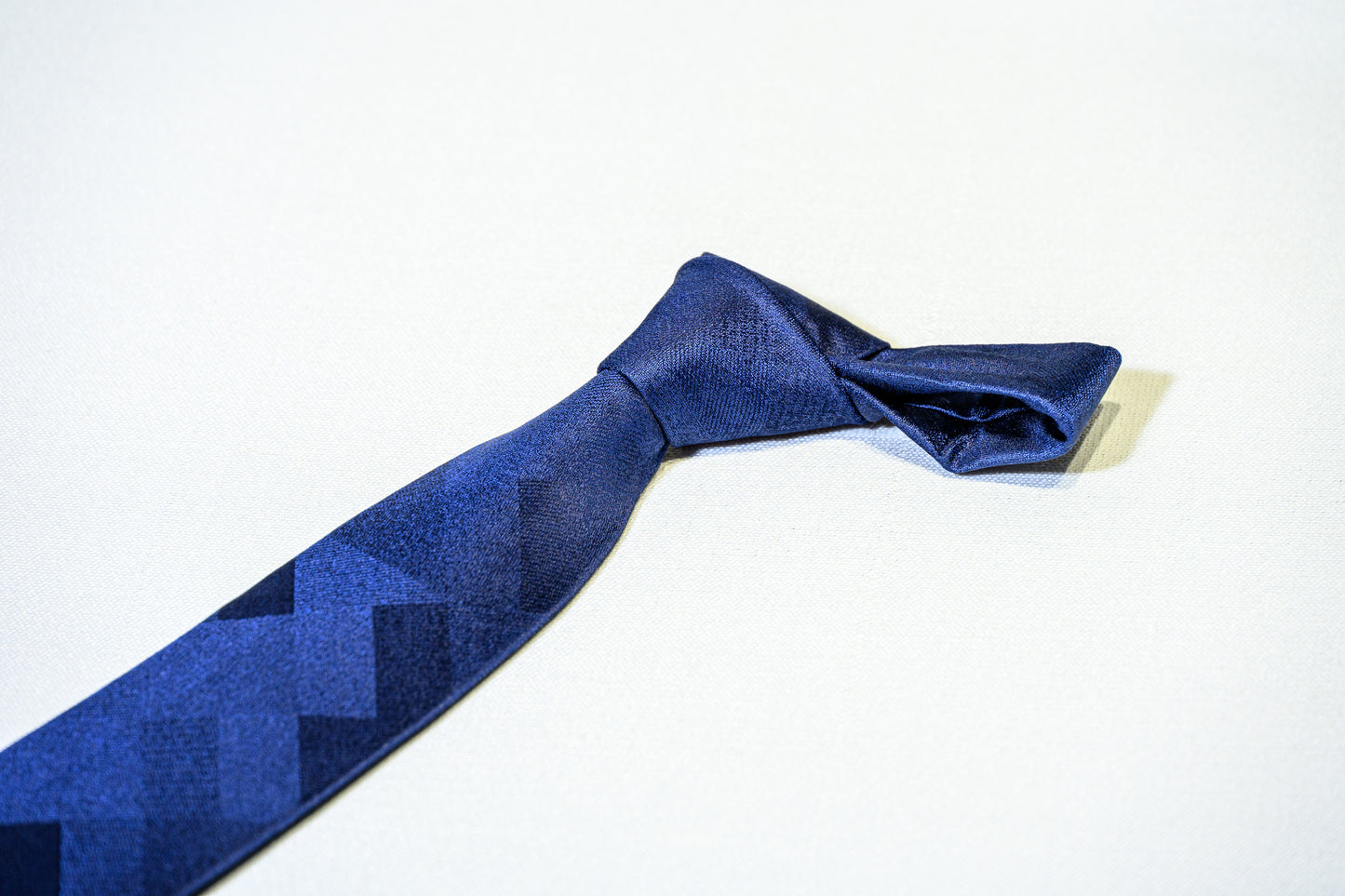 Modern Tonal Geometric Block Silk Tie