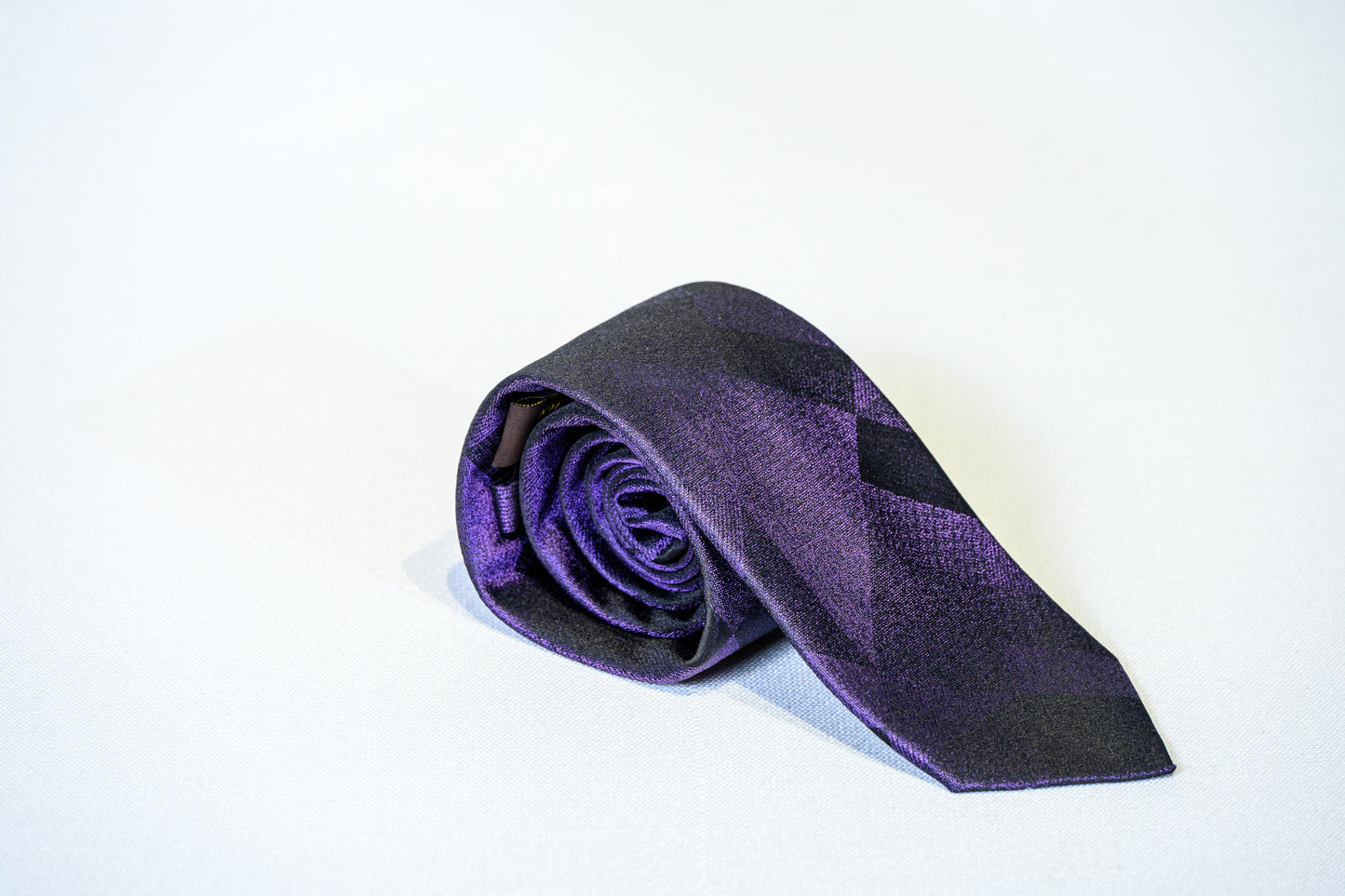 Modern Tonal Geometric Block Silk Tie
