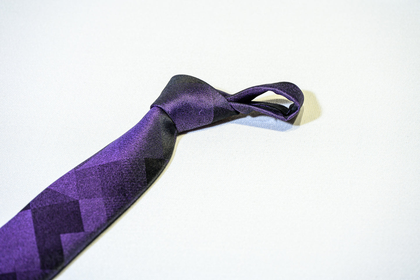 Modern Tonal Geometric Block Silk Tie