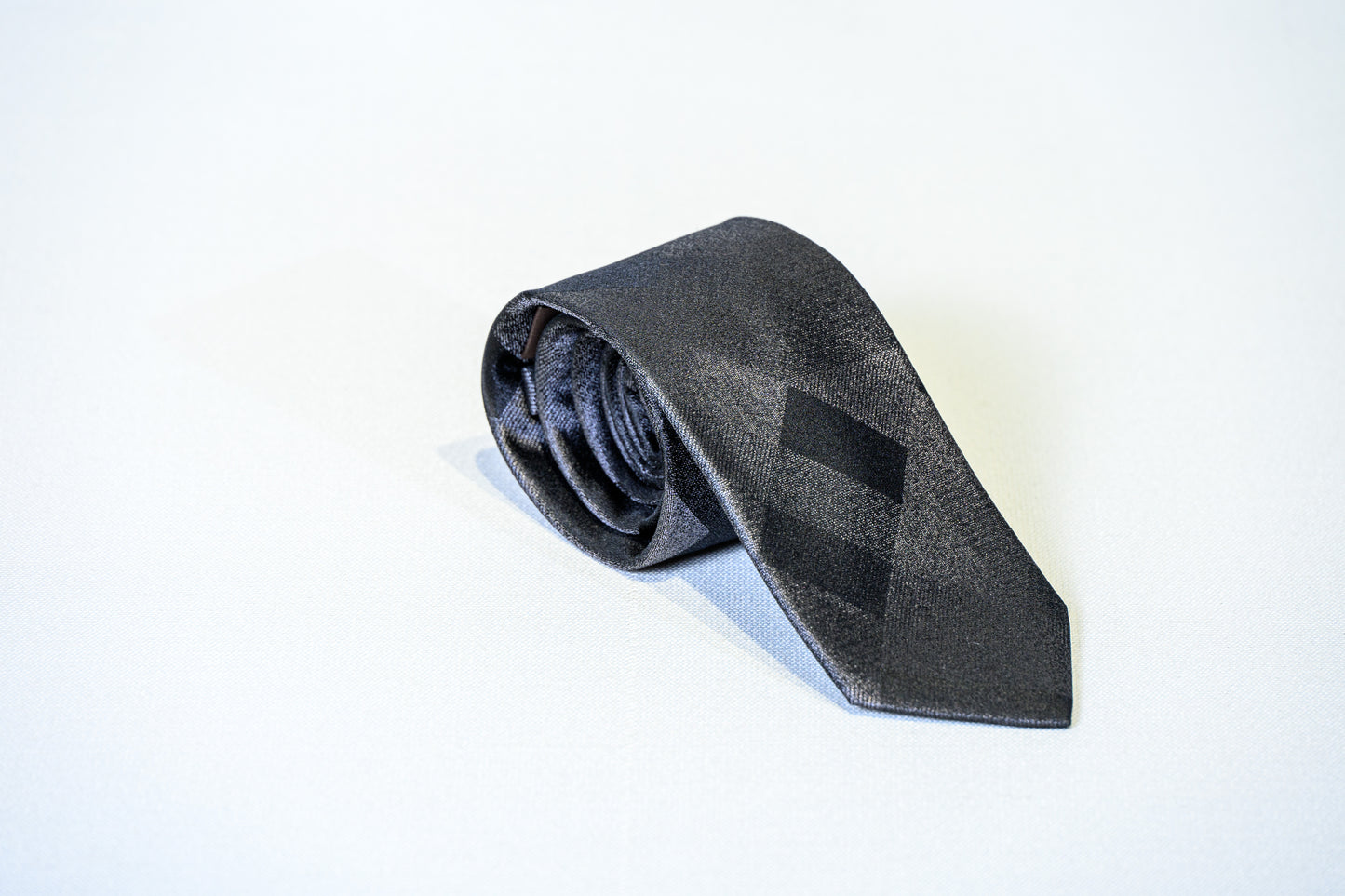 Modern Tonal Geometric Block Silk Tie